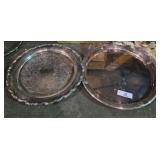 2 Large Ornate Silver Trays