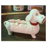 Vintage Poodle Pencil Sharpener Tape Dispenser