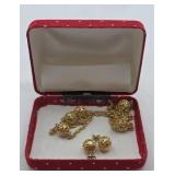 Ornate Estate Necklace & Earring Set