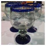 Cobalt Mexico Goblets