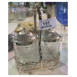 Vintage Silver Plate Condiment Set