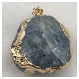 Large Fluorite Gemstone Rough Pendant
