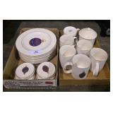 2 Boxes Gold Trim Dishes