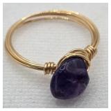 Retro Amethyst Gemstone Ring