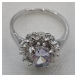 White Sapphire Cocktail Ring