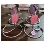 2 Pair of Metal Vintage Candleholders