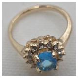 Estate Blue Topaz Dinner Ring