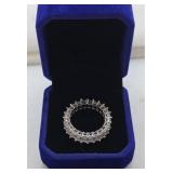 Sterling Silver Baguette Eternity Band