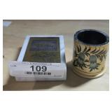 Marble Paperweight & Stamp Holder