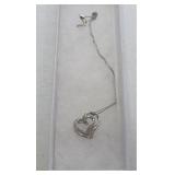 Diamond Accent Sterling Silver Heart Necklace