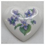 Vintage Flower & Heart Brooch