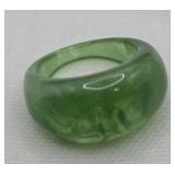 Vintage Green Bakelite Ring