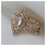 White Sapphire Cocktail Ring