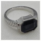 Retro Black Onyx Ring