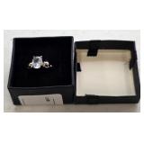 White Sapphire Oval Solitaire Ring