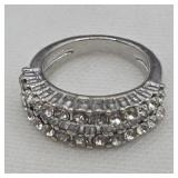 Double Row White Sapphire Ring