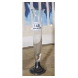 Sterling Silver Etched Crystal Bud Vase