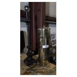 Brass Toilet Paper Holder & Parlor Lamp