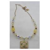 Ornate Austrian Crystal Necklace