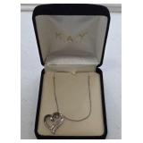 Black & White Ornament Heart Necklace