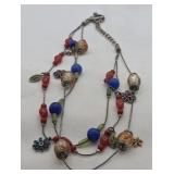 Murano Style Art Glass Vintage Necklace