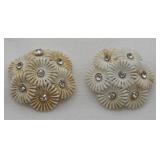 Large Vintage Flower Earrings