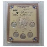 Last 5 Years Silver Mercury Dimes Collection