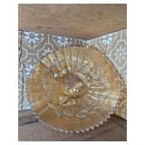 Three Fruits Carnival Glass Bowl