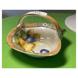 Japanese Porcelain Fruit Decorated Basket