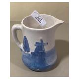 Blue & White Windmill Pitcher