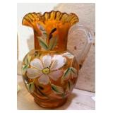 Fenton Carnival Glass Pitcher & Tumblers