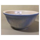 Blue & White Stoneware Bowl with Pattern