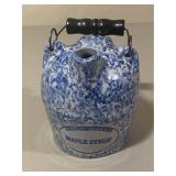 1991 Blue & White Pottery Club Maple Syrup Jug