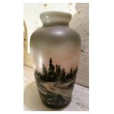 Satin Finished Art Glass Vase