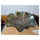 Strawberry Carnival Glass Bowl