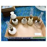Five Miniature Oil Lamps
