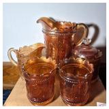 5 PCS Carnival Glass