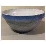 Blue & White Stoneware Basket Weave Batter Bowl