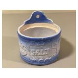 Blue & White Stoneware Salt Crock