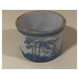 Sleepy Eye Blue & Gray Stoneware Squat Crock