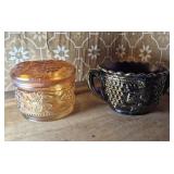 Two Pcs of Carnival Glass