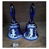 Two Mary Gregory Hand Bells