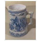 Blue & Gray Paul Revere Pitcher