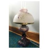 Purple Glass Table Lamp
