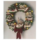 Thomas Kinkade Christmas Village Wreath