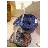 Two Millefiori Miniature Baskets