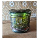 Rare Carnival Glass Powder Jar