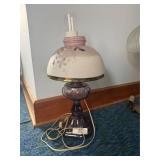 Purple Glass Table Lamp
