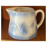 Blue & White Grape Pattern Squat Pitcher
