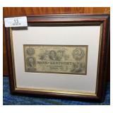 1853 Bank of Kentucky Two Dollar Bill